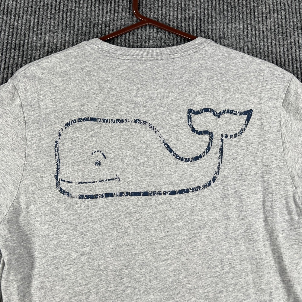 Vineyard Vines Shirt Mens Small Gray Short Sleeve Pocket Crew Casual Comfort